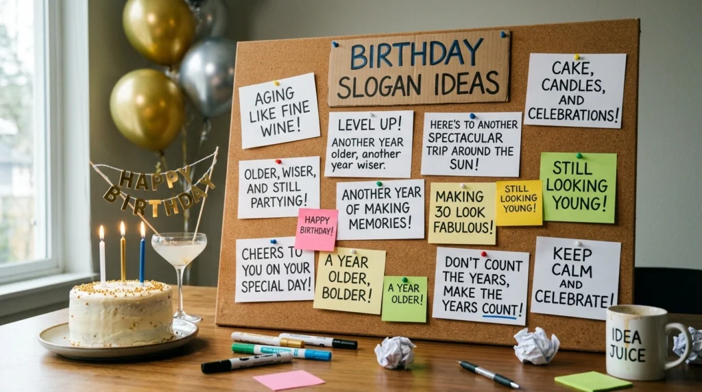 birthday slogan ideas