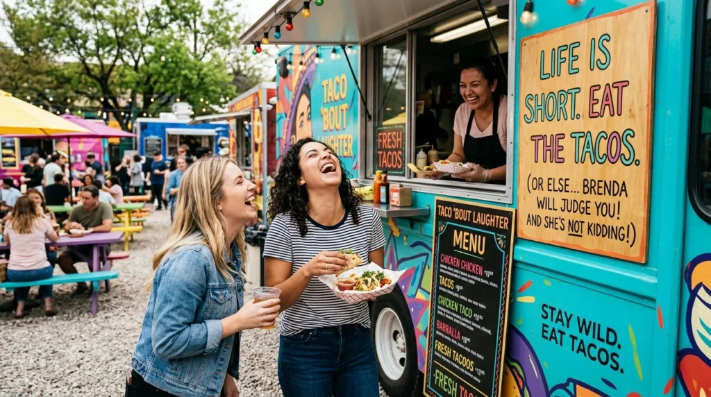 food truck slogan