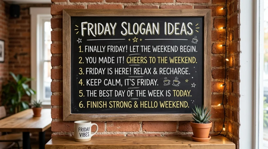 friday slogan ideas