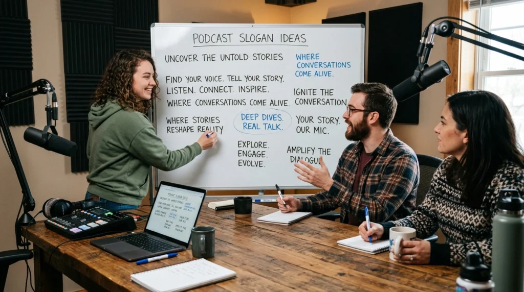 podcast slogan ideas